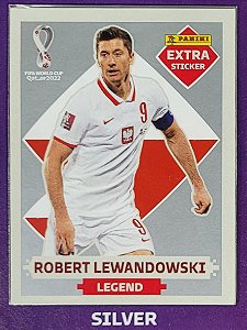 Extra Legend - Robert Lewandoski Prata - Polônia - Original Panini - Copa do Mundo do Qatar 2022