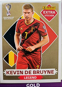 Extra Legend - Kevin de Bruyne Ouro (Gold) - Bélgica - Original Panini - Copa do Mundo do Qatar 2022