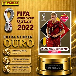 2022 Extra Legend - Kevin de Bruyne Ouro (Gold) - Bélgica - Original Panini - Copa do Mundo do Qatar 2022