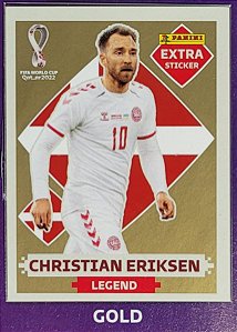 Extra Legend - Christian Eriksen Ouro (Gold) - Dinamarca - Original Panini - Copa do Mundo do Qatar 2022