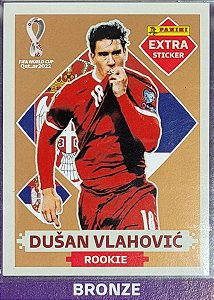 Extra Rookie - Dusan Vlahovic Bronze - Sérvia - Original Panini - Copa do Mundo do Qatar 2022