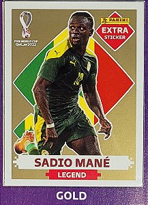 Extra Legend - Sadio Mané Ouro (Gold) - Senegal - Original Panini - Copa do Mundo do Qatar 2022