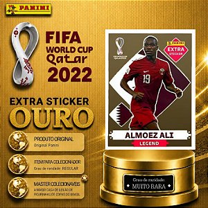2022 Extra Legend - Almoez Ali Ouro (Gold) - Qatar - Original Panini - Copa do Mundo do Qatar 2022