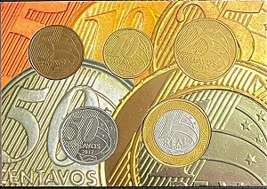 Cartela com a Série completa do Real 2012 - Ano Raro - Circuladas