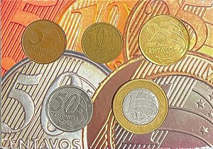 Cartela com a Série completa do Real 2009 - Ano Raro - Circuladas