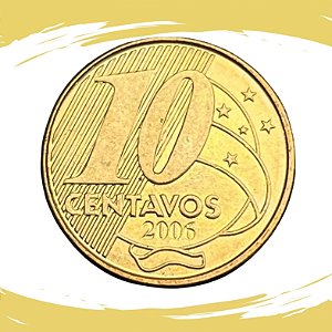 Moeda de 10 Centavos 2006 - RARA - V-499 - FC