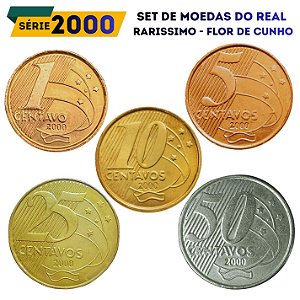 Set de moedas do Real 2000 - Rarissimo - Completo - FC