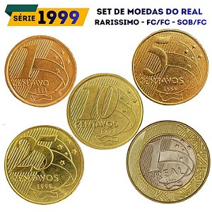 Set de moedas do Real 1999 - Rarissimo - Completo - FC