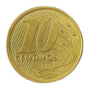 Moeda de 10 Centavos 1999 - RARÍSSIMA - V-492 - FC