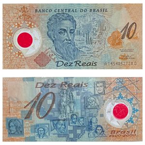 Brasil - Cédula de 10 Reais 2001 - C-332 - Comemorativa / Polímero - MBC+