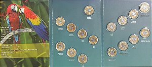 Álbum de Capsulas com as 16 moedas das Olimpiadas 2016 - Flor de Cunho