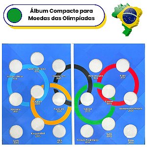 Álbum acetato Vazio para as Moedas das Olimpiadas Rio 2016 - Cristo Redentor / Azul