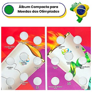 Álbum acetato Vazio para as Moedas das Olimpiadas Rio 2016 - Cristo Redentor / Vermelho