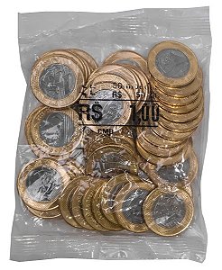 Sachê 1 Real Beija Flor com 50 Moedas - 2019 / 25 Anos do Real - V-624 - Flor de Cunho