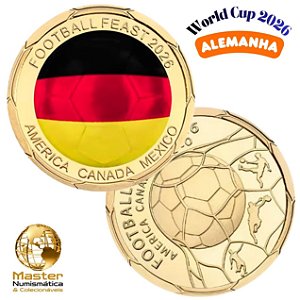 Lançamento - Moeda Colorida Copa do Mundo 2026 - Alemanha - 40.0 mm - FC
