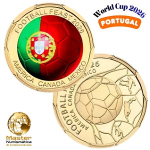 Lançamento - Moeda Colorida Copa do Mundo 2026 - Portugal - 40.0 mm - FC