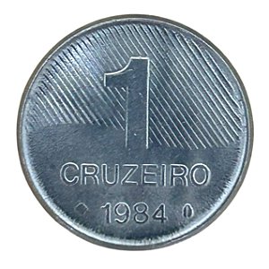 Moeda de 1 Cruzeiro 1984 - V-347 - Flor de Cunho