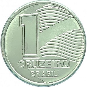 Moeda de 1 Cruzeiro 1990 - V-413 - Aço Inox - Bandeira - Flor de Cunho