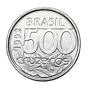 Moeda de 500 Cruzeiros 1992 - V-425 - Tartaruga - Aço Inox - Flor de Cunho