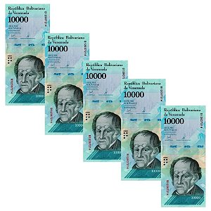 Venezuela - 5 Cédulas de 10.000 Bolivares Forte 2017 - P-98b - Simon Rodriguez - FE