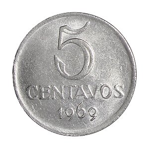 Moeda 5 Centavos 1969 - V-294 - FC