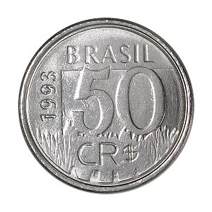 Moeda de 50 Cruzeiros Reais 1993 Onça Pintada - V-434 - Soberba