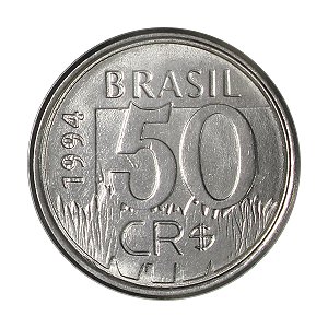 Moeda de 50 Cruzeiros Reais 1994 Onça Pintada - V-435 - Soberba