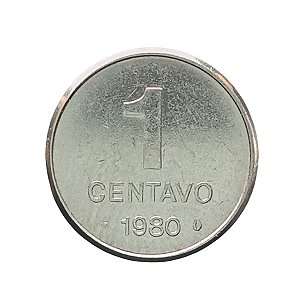 Moeda de 1 Centavo 1980 - Sojinha - V-338 - Rara - Soberba