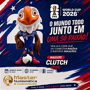 Copa do Mundo 2026 - Mascote Clutch (EUA) - Mascote Oficial - 10cm / 50g - FIFA WORLD CUP 2026