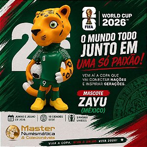 Copa do Mundo 2026 - Zayu (México) - Mascote Oficial - 10cm / 50g - FIFA WORLD CUP 2026