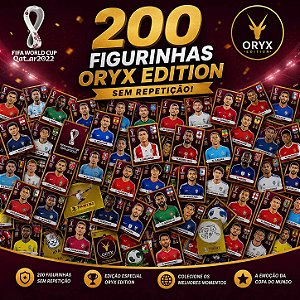 ÓRIX - 200 Figurinhas Óryx Edition sem Repetição para colar - World Cup Qatar 2022