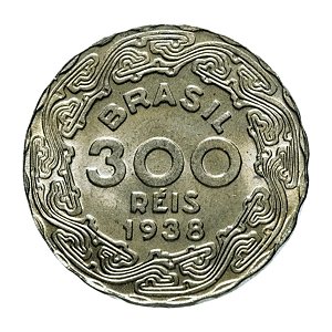 Moeda de 300 Réis 1938 - V-169 - Getulio Vargas - Cupro - Flor de Cunho