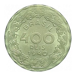 Moeda de 400 Réis 1940 - V-173 - Getulio Vargas - Cupro - Sob/FC