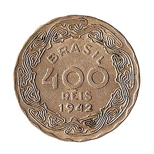Moeda de 400 Réis 1942 - V-174 - Getulio Vargas - Niquel Rosa - Soberba