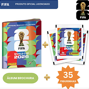 Copa Do Mundo 2026 - Álbum Capa Mole + 5 Envelopes de Figurinhas Panini - FIFA WORLD CUP 2026 - Pronta entrega