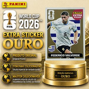 2026 Extra Legend OURO - Federico Valverde (Uruguai) - Original Panini - Copa do Mundo 2026
