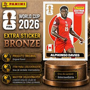 2026 Extra Legend BRONZE - Alphonso Davies (Canadá) - Original Panini - Copa do Mundo 2026
