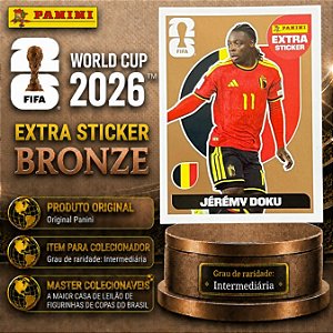 2026 Extra Legend BRONZE - Jeremy Doku (Bélgica) - Original Panini - Copa do Mundo 2026
