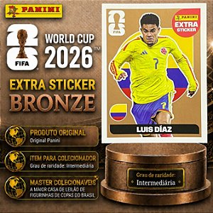 2026 Extra Legend BRONZE - Luis Diaz (Colômbia) - Original Panini - Copa do Mundo 2026