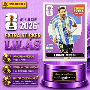 2026 Extra Legend BASE (Lilás) - Lionel Messi (Argentina) - Original Panini - Copa do Mundo 2026
