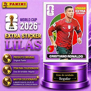 2026 Extra Legend BASE (Lilás) - Cristiano Ronaldo (Portugal) - Original Panini - Copa do Mundo 2026