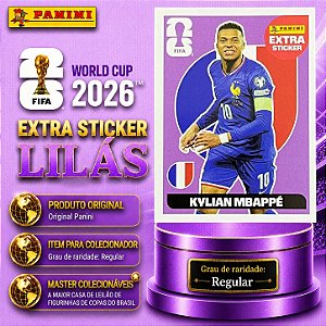 2026 Extra Legend BASE (Lilás) - Kylian Mbappe (França) - Original Panini - Copa do Mundo 2026