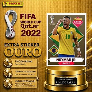 2022 Extra Legend - Neymar Junior (Gold) - Brasil - Original Panini - Copa do Mundo do Qatar 2022
