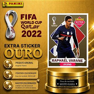 2022 Extra Legend - Raphael Varane (Gold) - França - Original Panini - Copa do Mundo do Qatar 2022