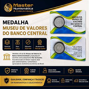 Blister com a Medalha Museu de Valores do Banco Central - Flor de Cunho