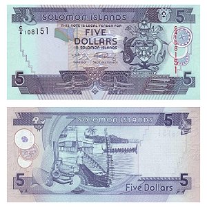 Ilhas Salomão - Cédula de 5 Dollars 2009 - C/4 - P26a2 - FE