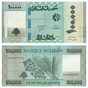 Libano - Cédula de 100.000 Livres 2023 - P-105a- FE