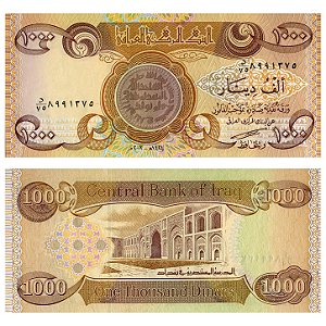 Iraque - Cédula de 1000 Dinars 2003 - P-93a - Flor de Estampa