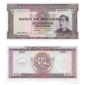 Moçambique - Cédula de 500 Escudos 1976 - BNU - P-118a - FE