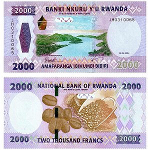 Ruanda - Cédula de 2000 Francs 2024 - P-44a - FE